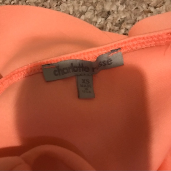 Charlotte Russe Sexy Peach Peplum Top - Picture 4 of 5